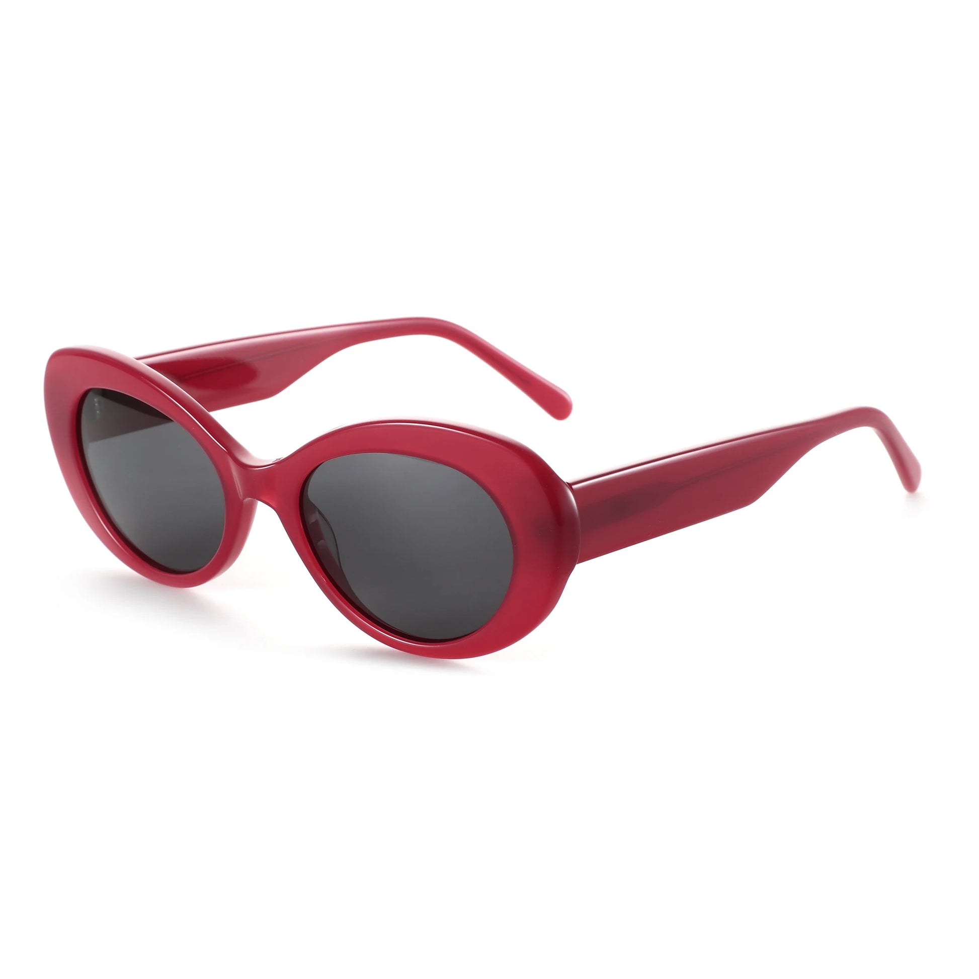 ZENOTTIC Retro Oval Handmade Acetate Polarized Sunglasses