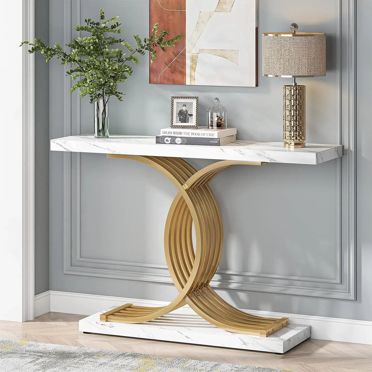 Tribesigns Gold Entryway Table