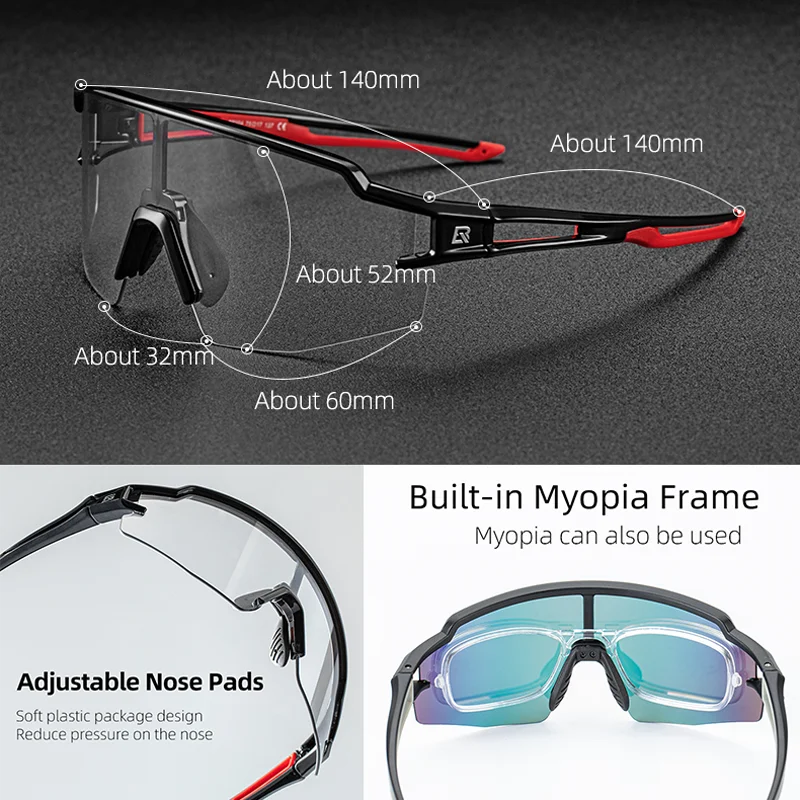 ROCKBROS Cycling Glasses Photochromic Eye Protecting Glasses