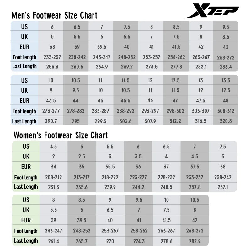 Xtep Running Shoes Men Breathable Mesh Shock Absorption Sports Shoes