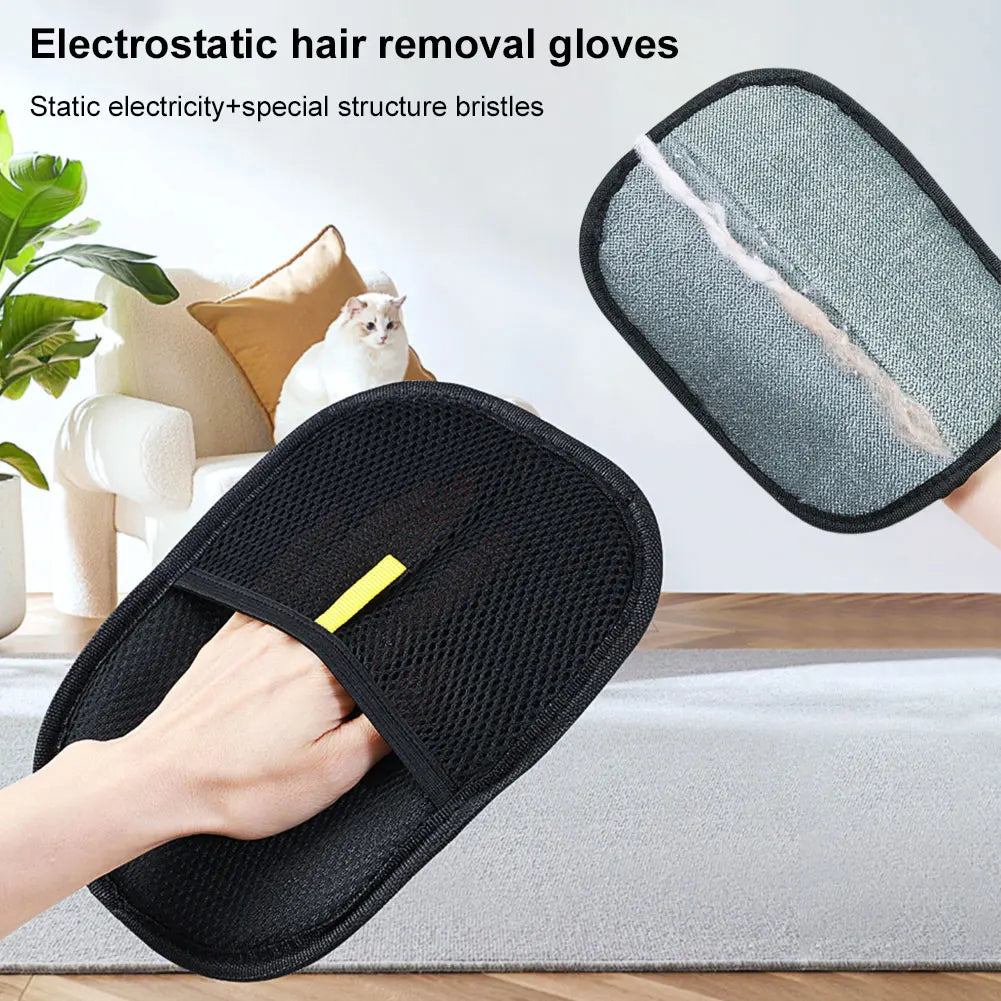 Double-Sided Pet Hair Remover Glove – For Cats, Dogs, Carpets & Sofas