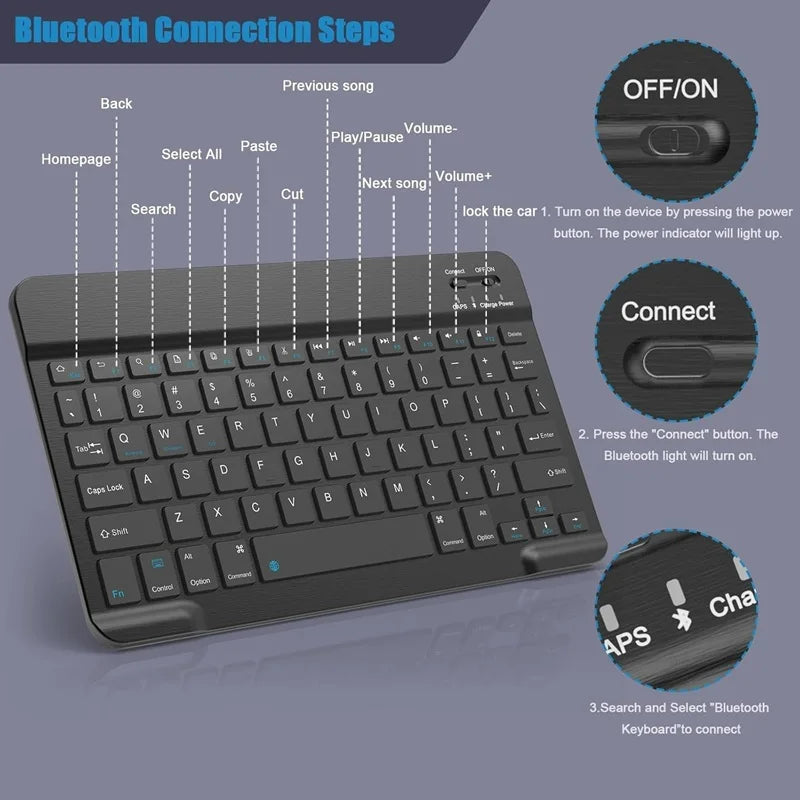 Wireless Keyboard Bluetooth Keyboard For Android IOS Windows