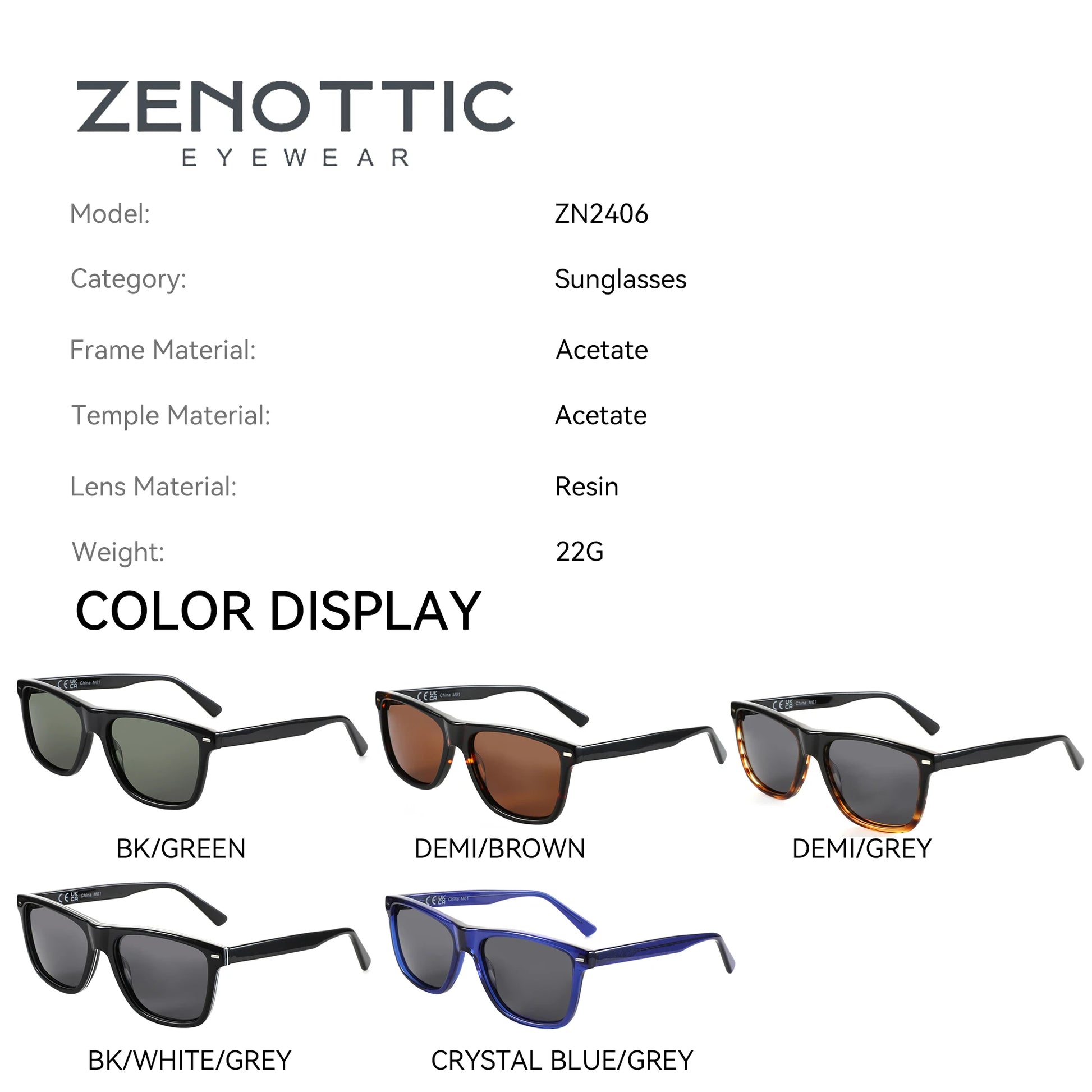 ZENOTTIC 2025 New Arrivals  Square Polarized Sunglasses UV400 Protection