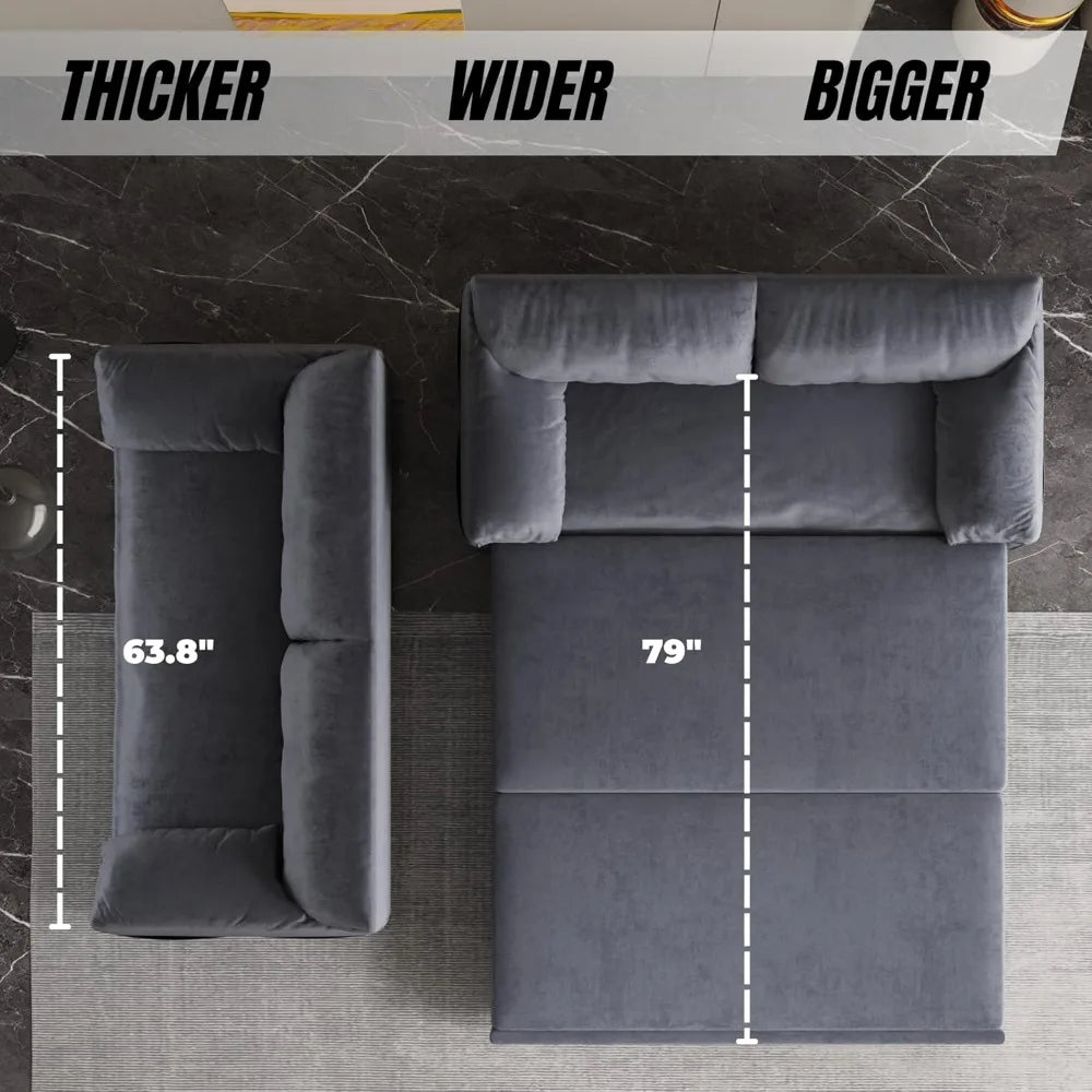 3 in 1 Convertible Queen Sleeper Sofa Bed