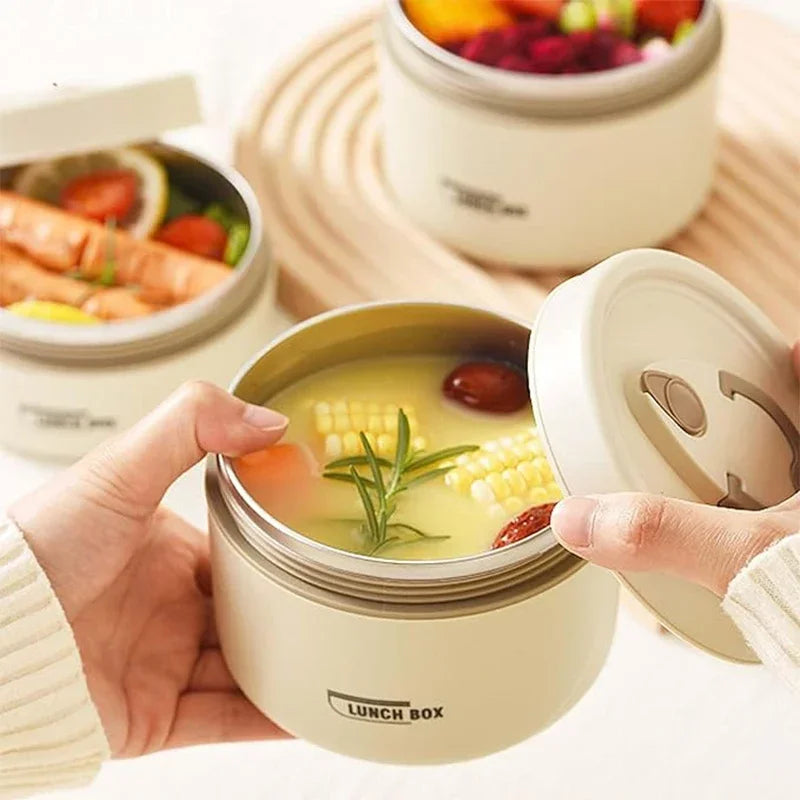 Portable Thermal Lunch Box Set – 3 Stackable Containers + Insulated Bag!