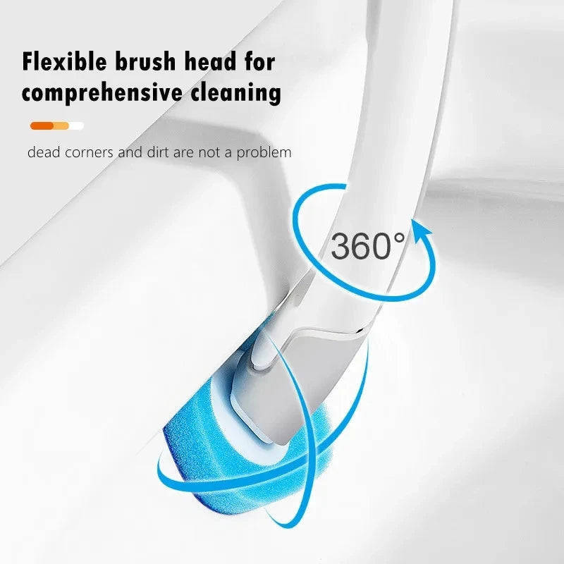 🧻 Disposable Toilet Brush Cleaner with Long Handle – Replaceable Heads & Hygienic Bathroom Cleaning Solution