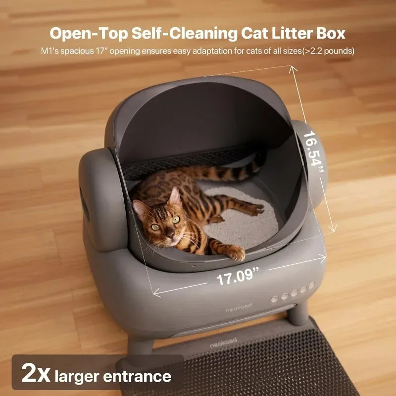 Smart Self-Cleaning Cat Litter Box – Odor-Free & App-Controlled