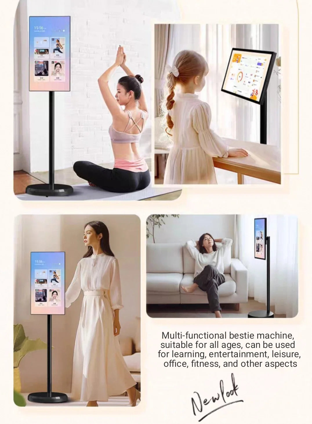 32-Inch 4K Movable Smart Touch Screen Tv