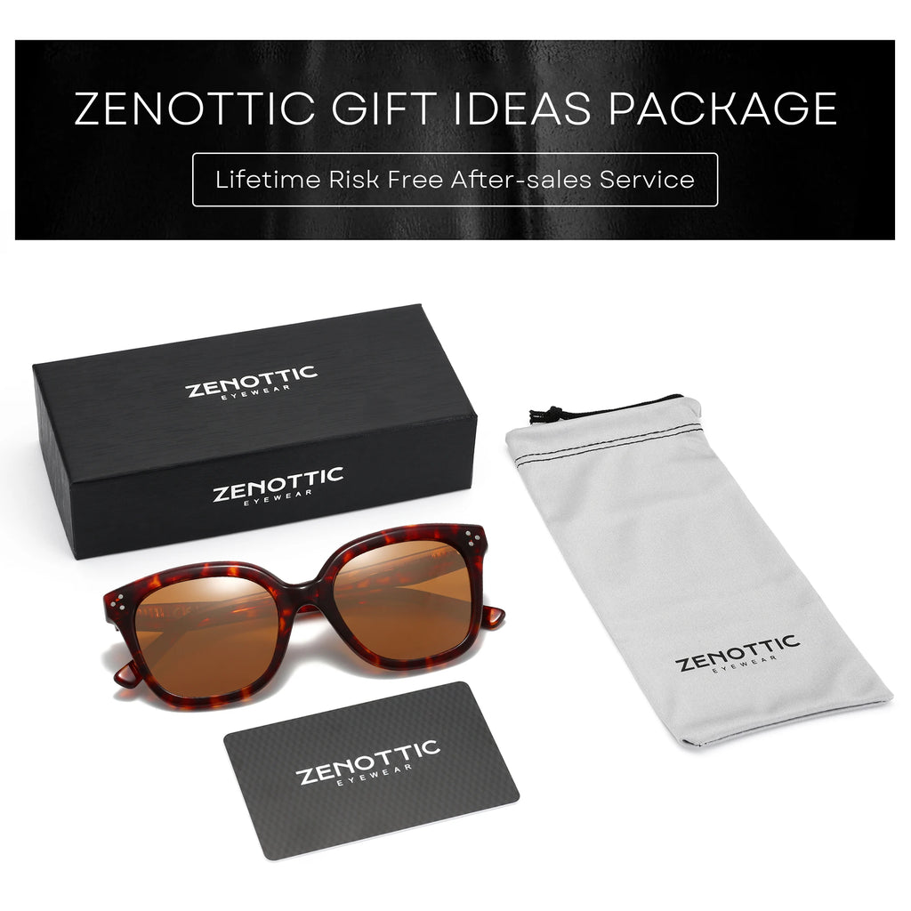 ZENOTTIC Fashion Square Polarized Sunglasses Classic Design