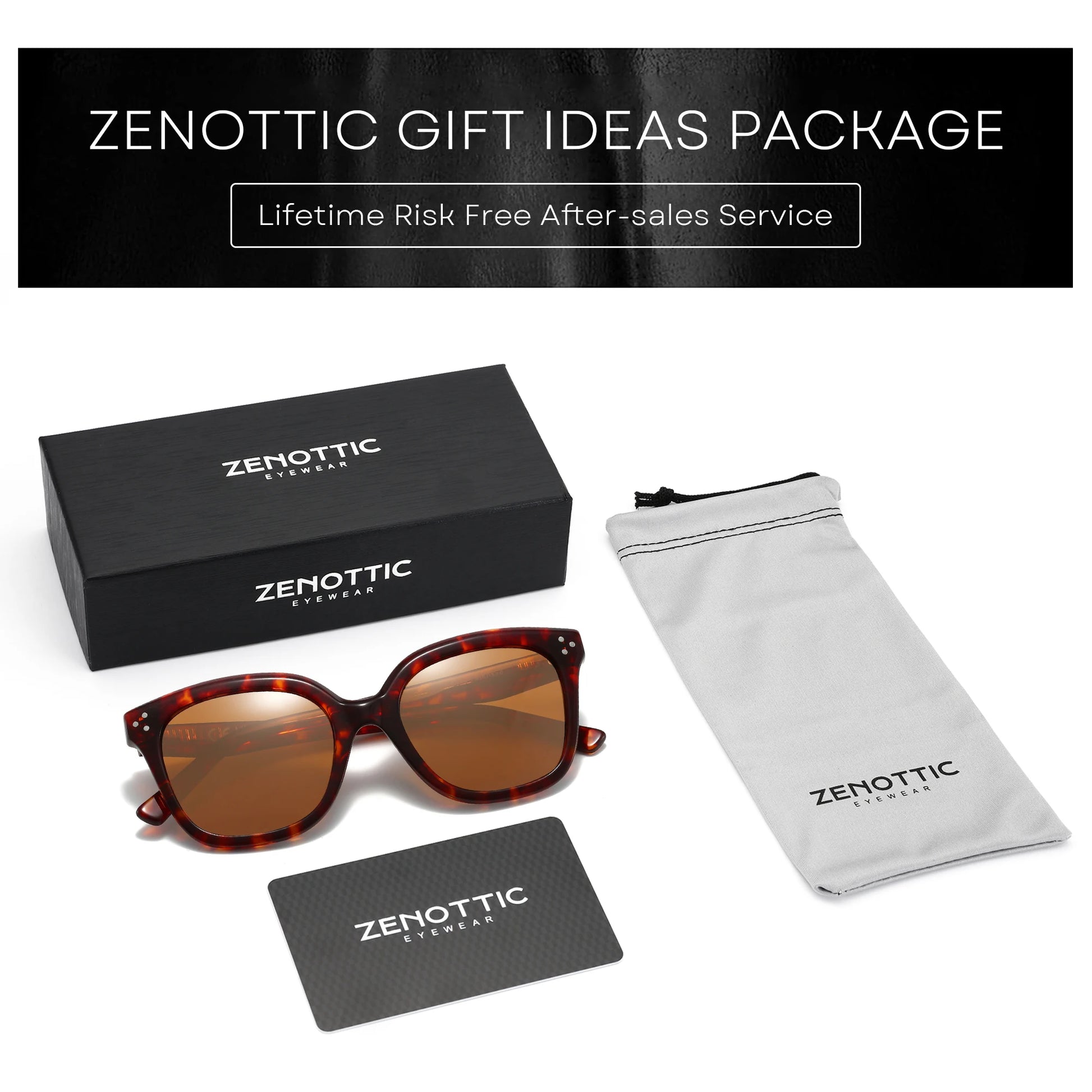 ZENOTTIC Fashion Square Polarized Sunglasses Classic Design