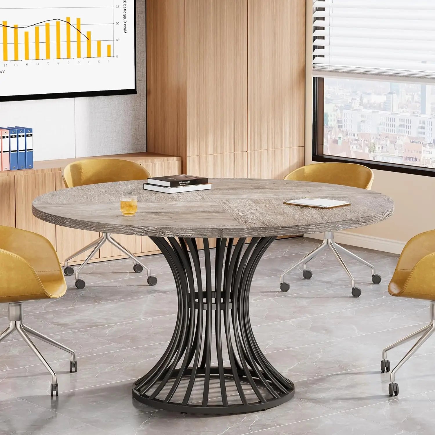 Round Conference Table for 47-Inch Conference Room Table