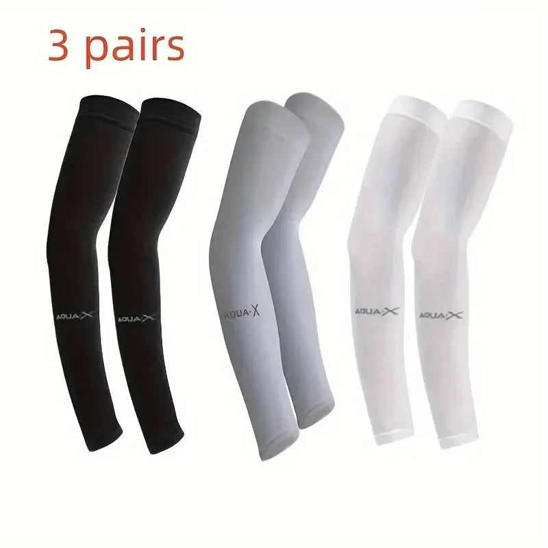 3 Pair of Breathable Sun Protection leg Sleeves