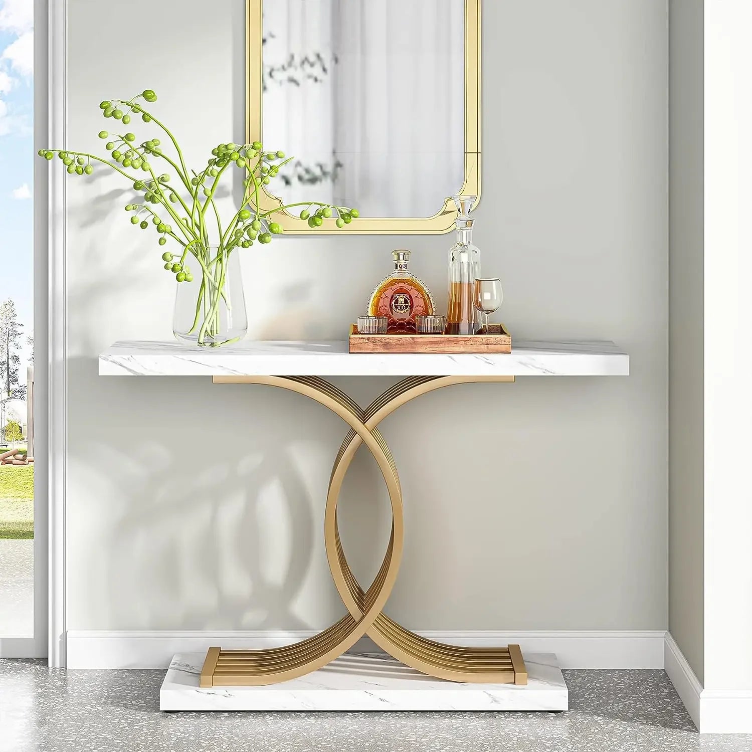 Tribesigns Gold Entryway Table