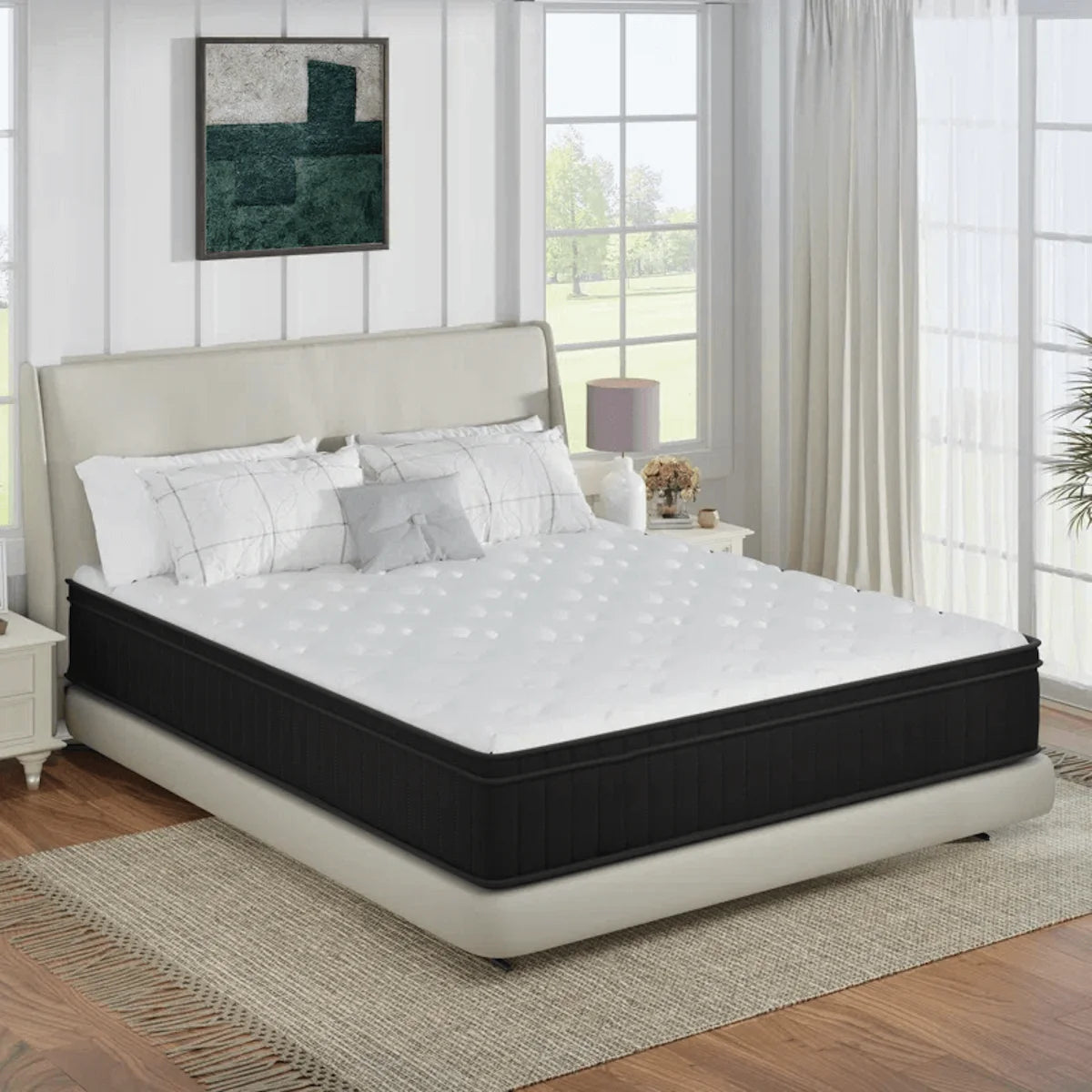 Queen Size Mattress Medium Firm Hybrid Mattress with Gel Memory Foam