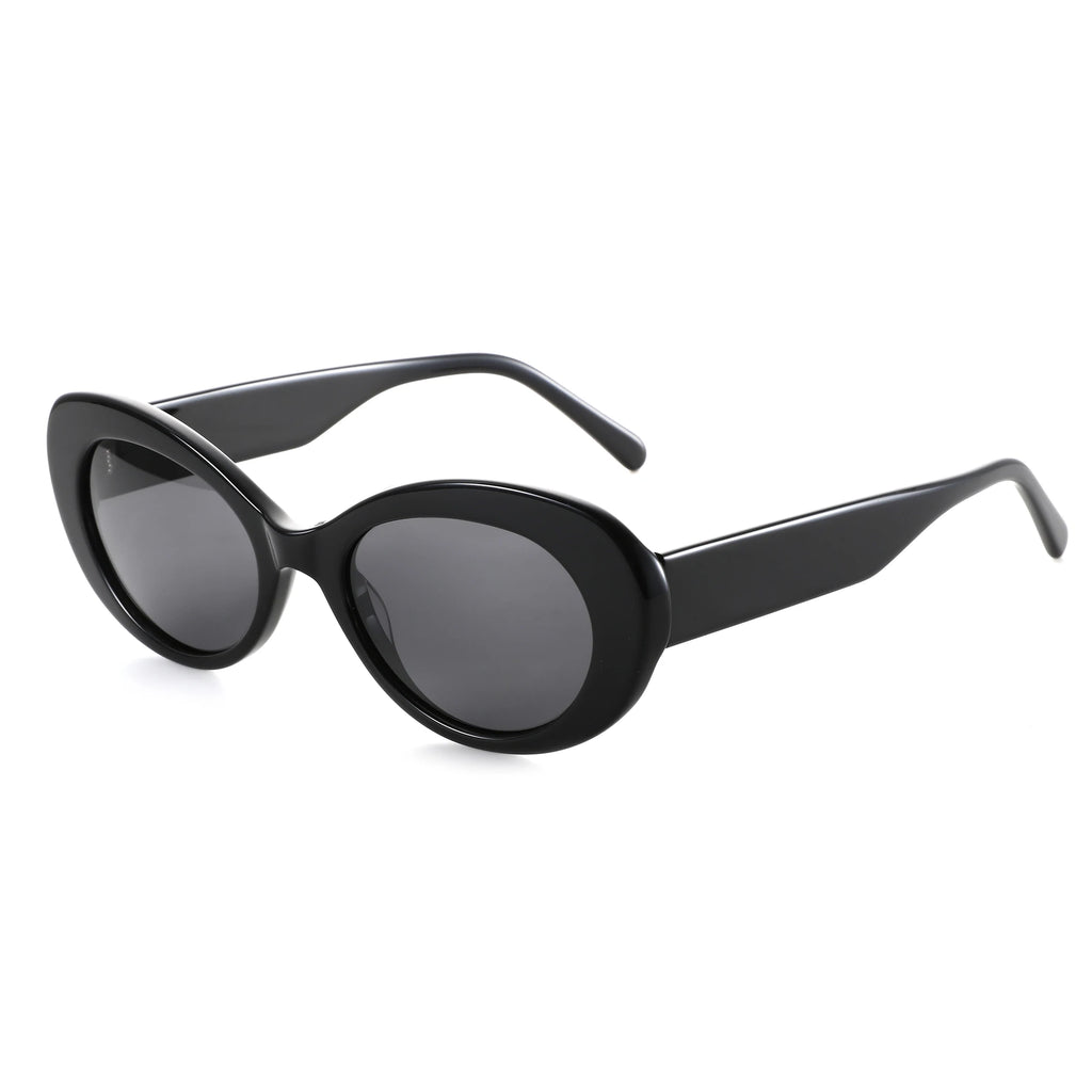 ZENOTTIC Retro Oval Handmade Acetate Polarized Sunglasses