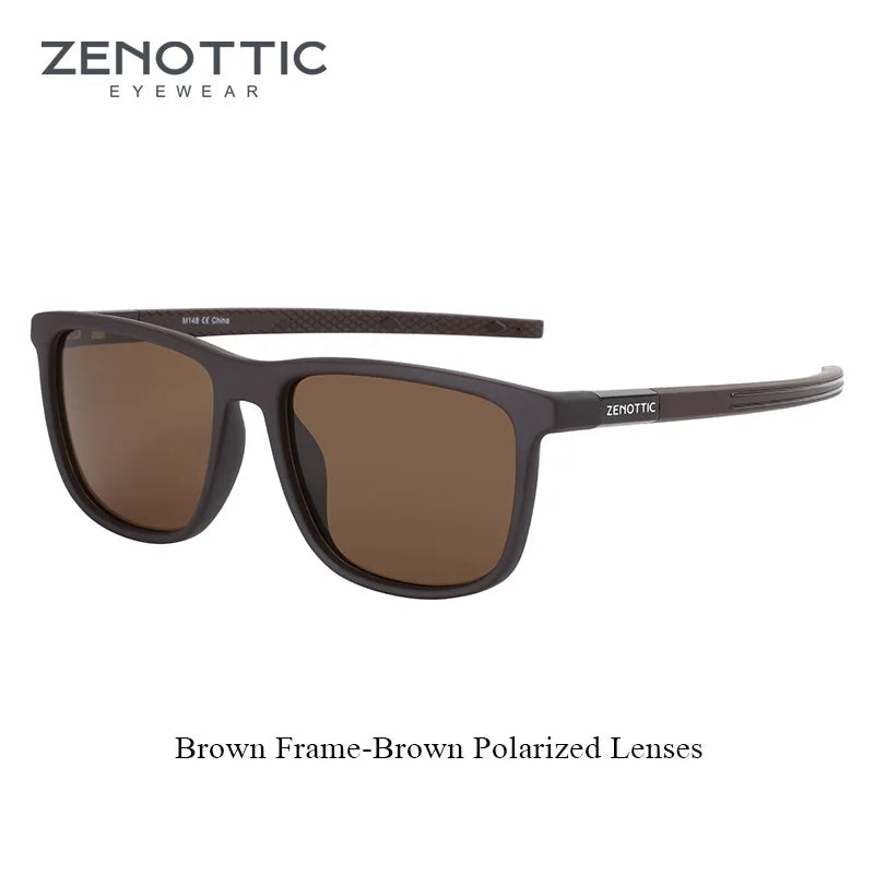 ZENOTTIC Men's Square Polarized Sunglasses Lightweight TR90 Frame