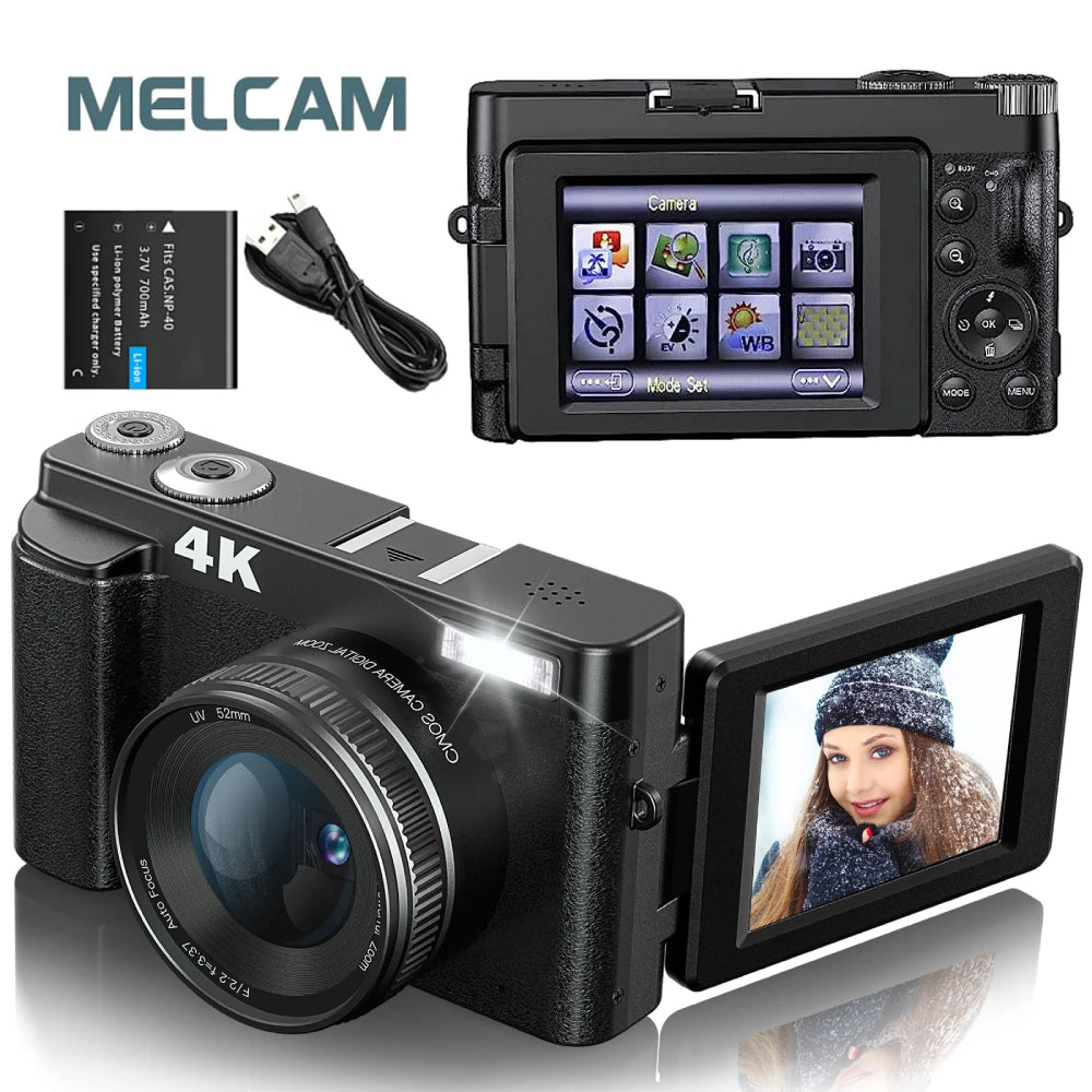 4K Digital Camera for Photography and Video Autofocus Anti-Shake 48MP
