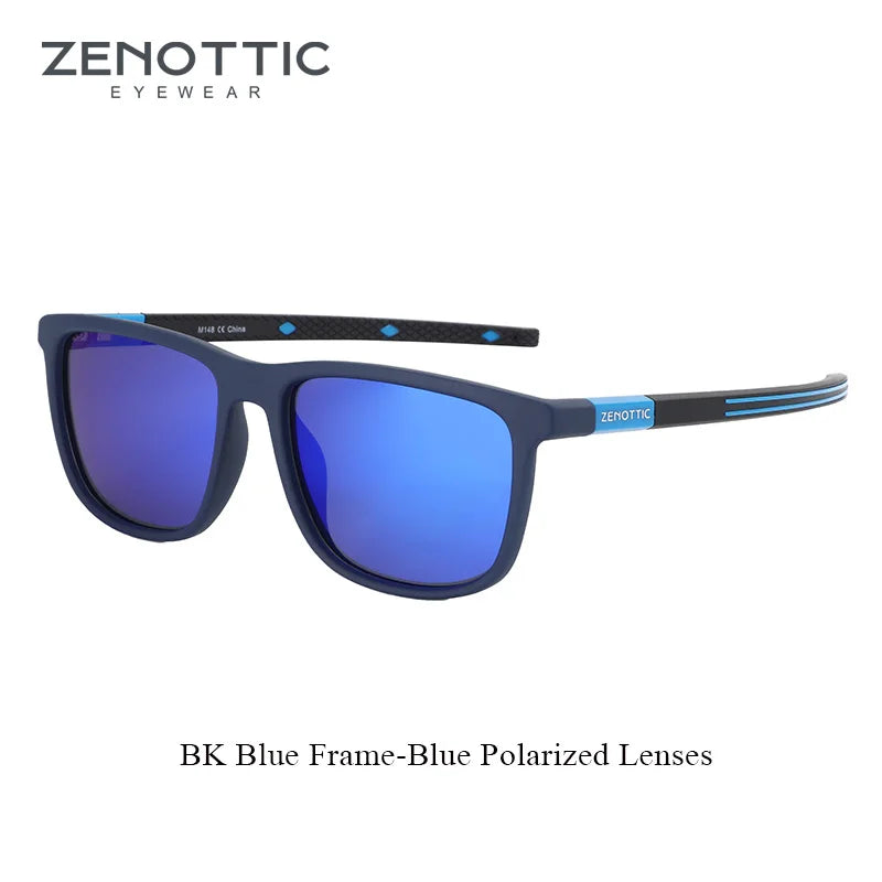 ZENOTTIC Men's Square Polarized Sunglasses Lightweight TR90 Frame