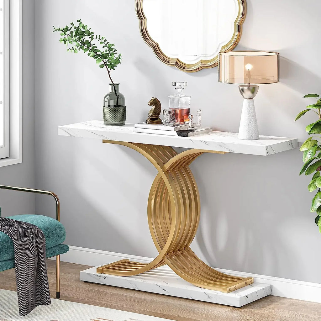 Tribesigns Gold Entryway Table