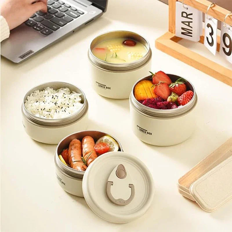 Portable Thermal Lunch Box Set – 3 Stackable Containers + Insulated Bag!