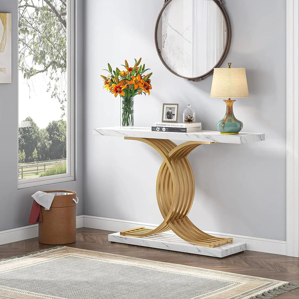 Tribesigns Gold Entryway Table