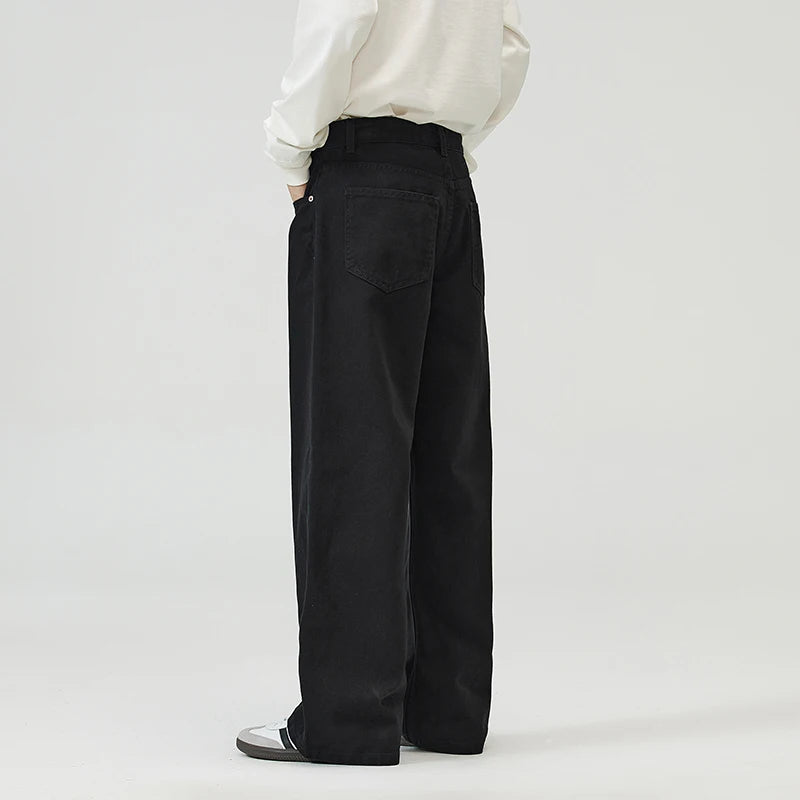 Cotton Men's Baggy Straight Jeans