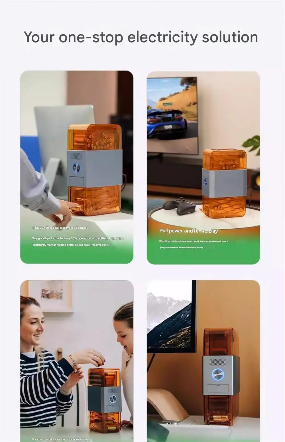Ostation X 3-in-1 Smart Battery Charger by VERFANS