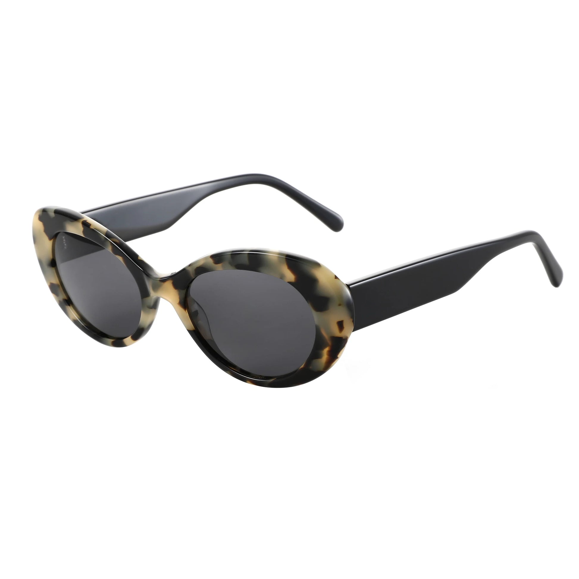 ZENOTTIC Retro Oval Handmade Acetate Polarized Sunglasses