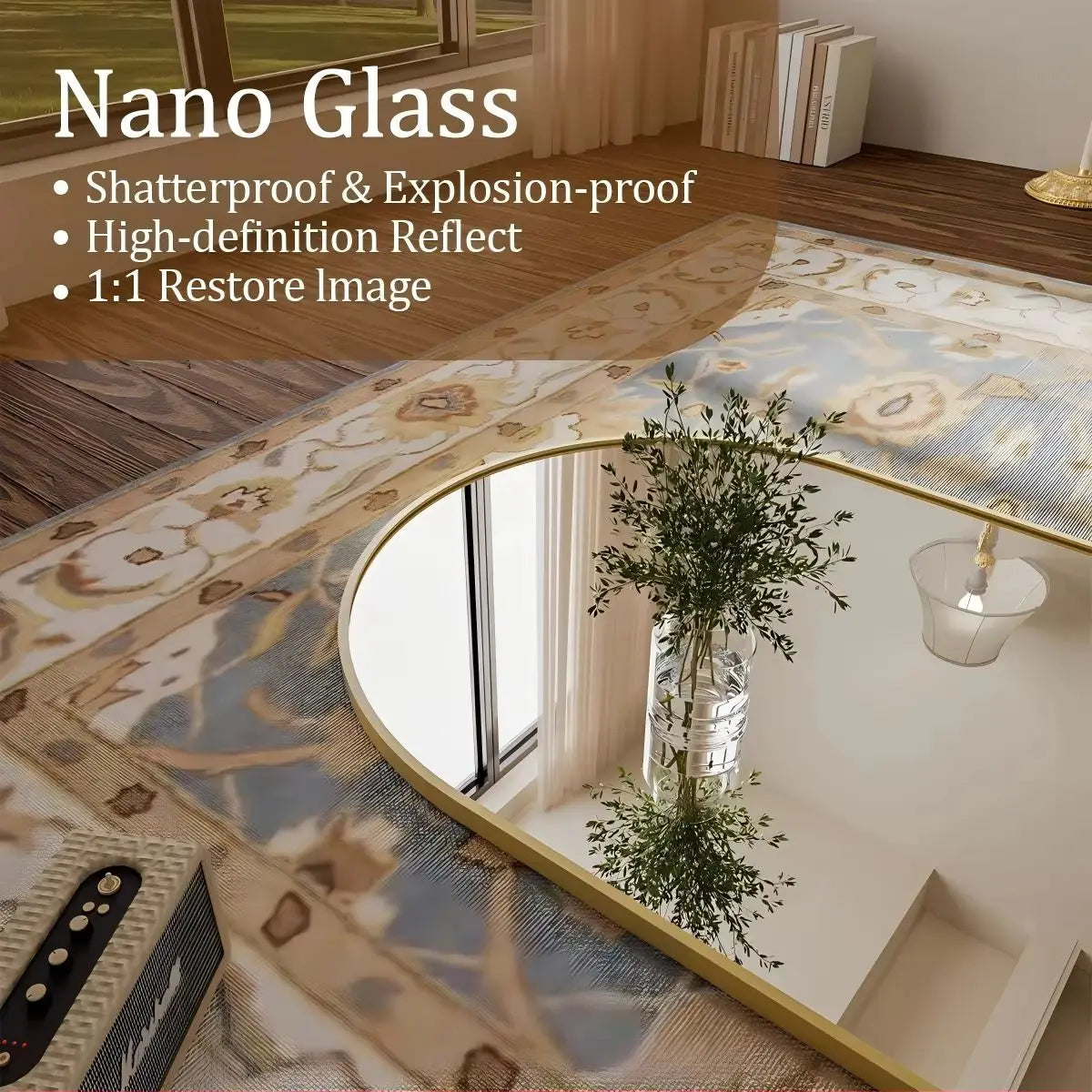 BEAUTYPEAK Arched Full Length Mirror 71"x26"