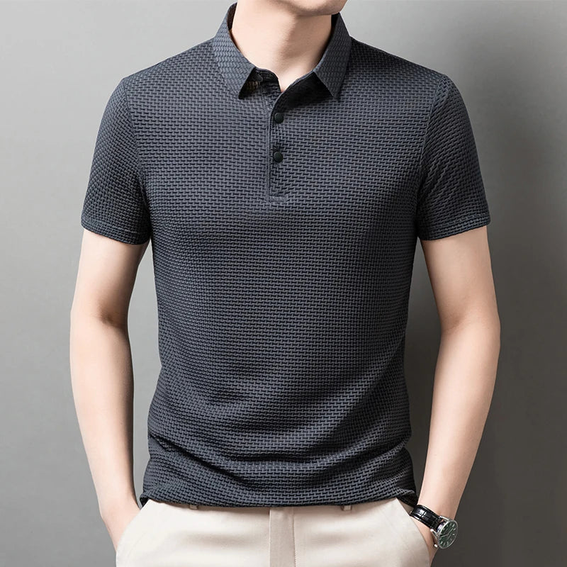 New Men's Business Casual Shirt Sleeved