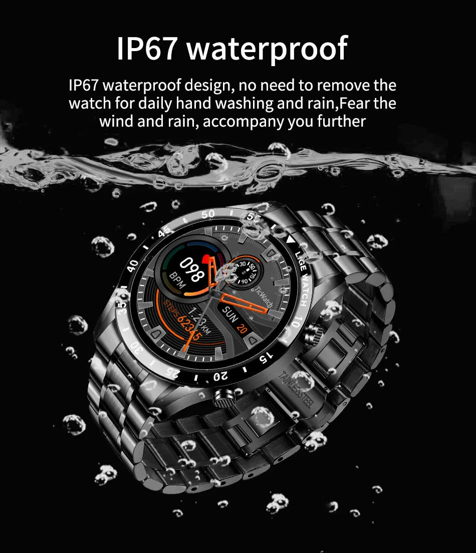 LIGE 2024 Smart Watch Men Full Circle Touch Screen