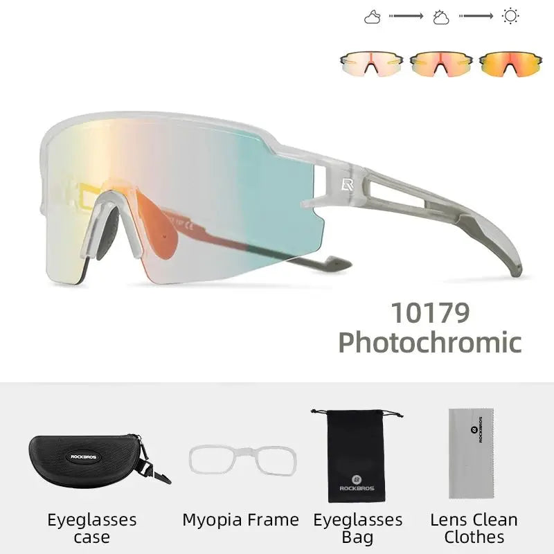 ROCKBROS Cycling Glasses Photochromic Eye Protecting Glasses