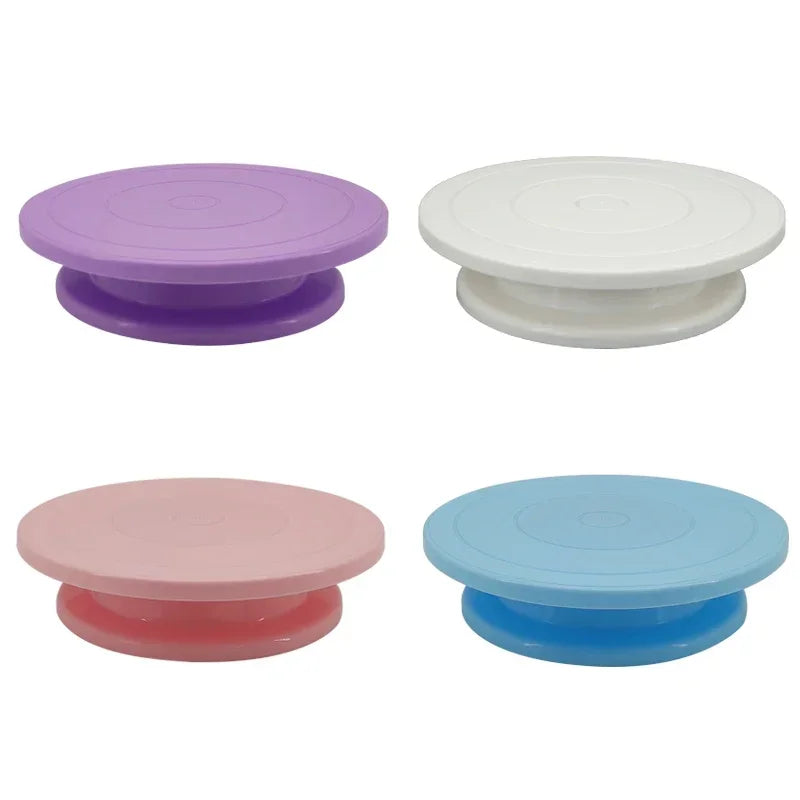Cake Turntable Stand Cake Decoration Accessories  DIY Mold Rotating Stable Anti-skid Round Cake Table  Kitchen Baking Tools