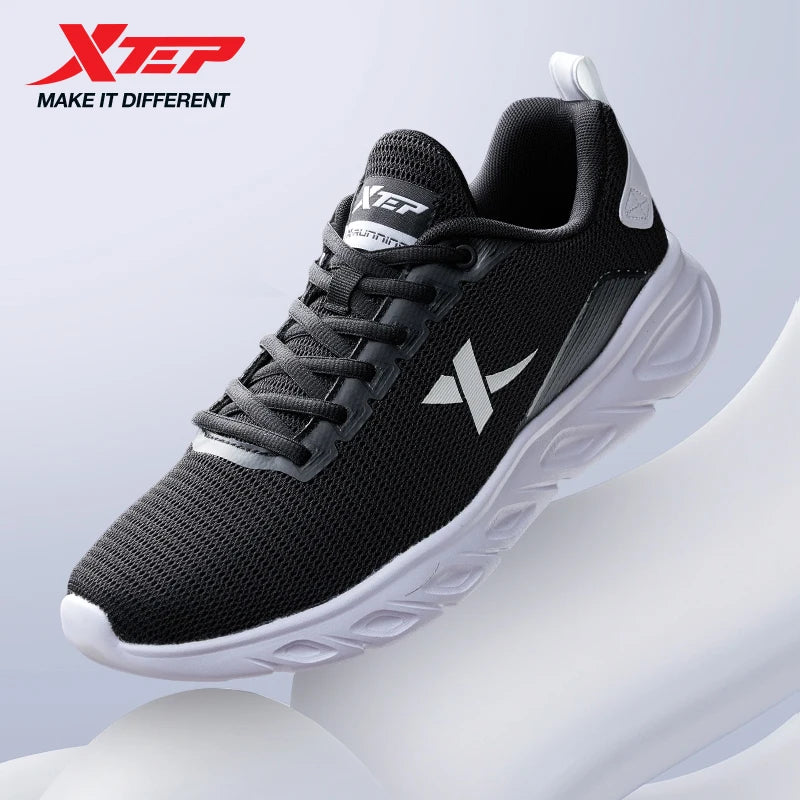 Xtep Running Shoes Men Breathable Mesh Shock Absorption Sports Shoes