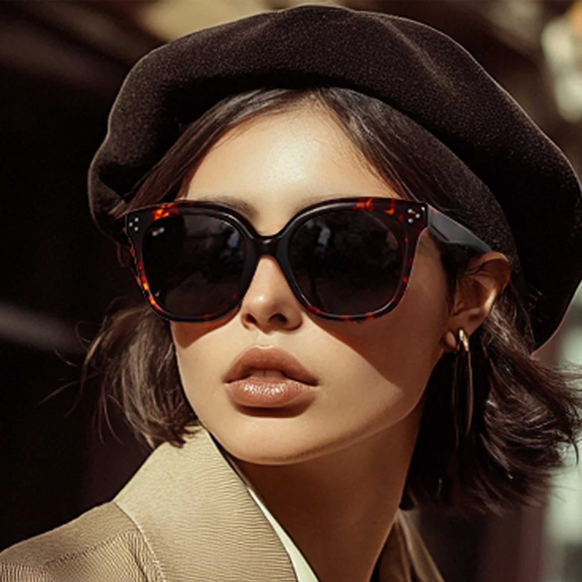 ZENOTTIC Fashion Square Polarized Sunglasses Classic Design