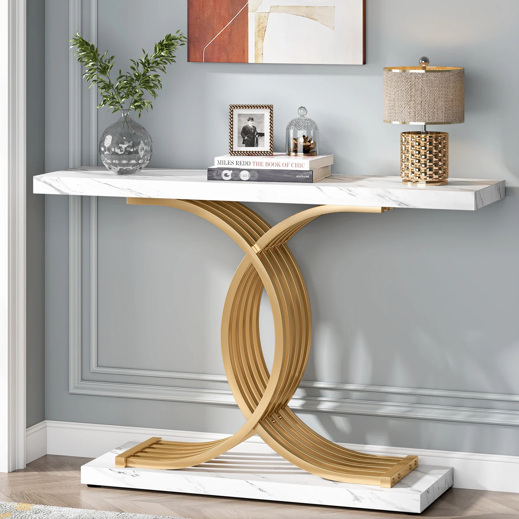 Tribesigns Gold Entryway Table