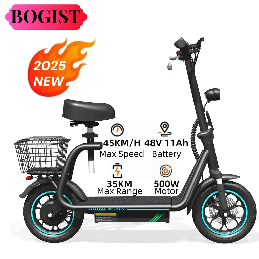 BOGIST M5 Pro Electric Scooter 500W 48V 15Ah Battery Scooter