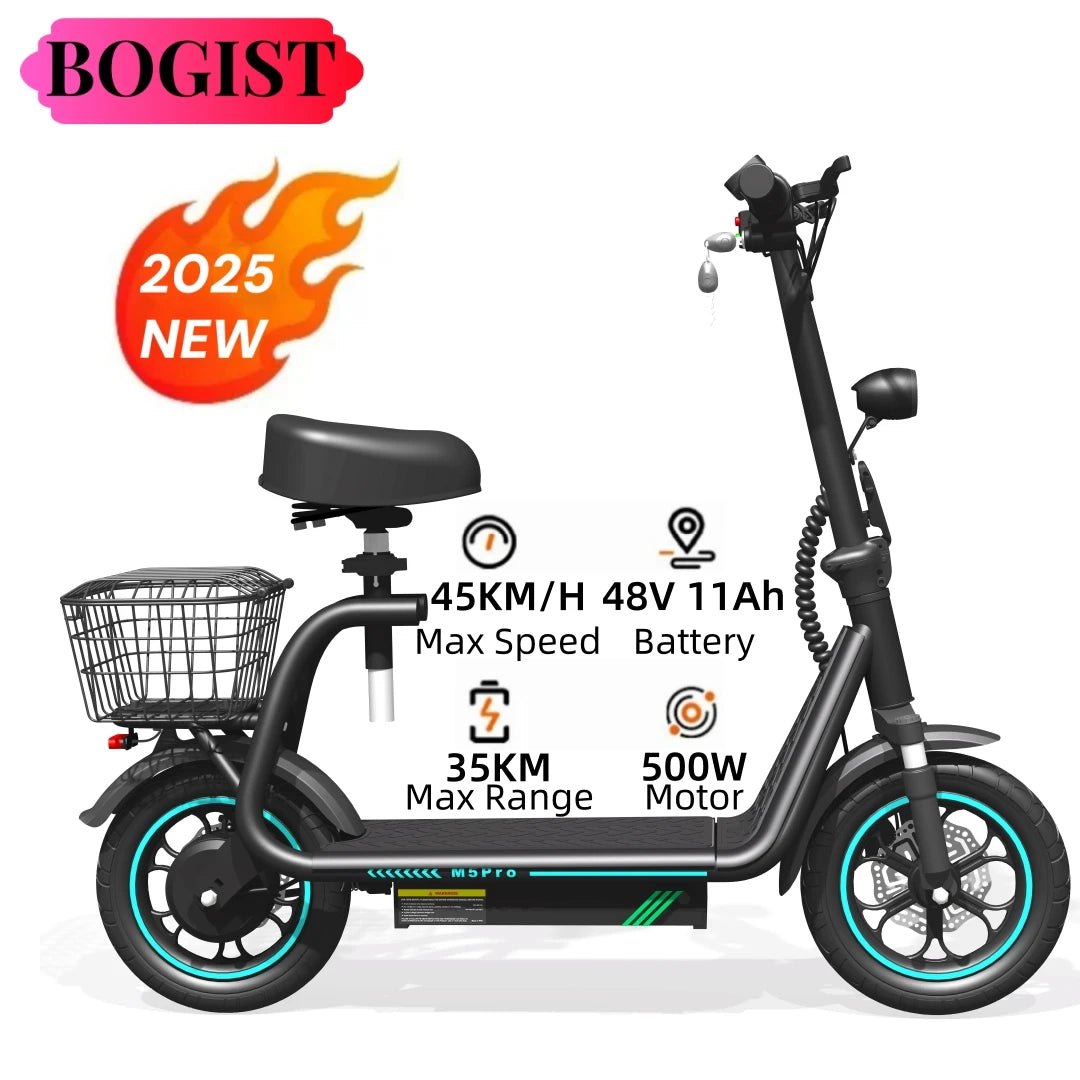 BOGIST M5 Pro Electric Scooter 500W 48V 15Ah Battery Scooter