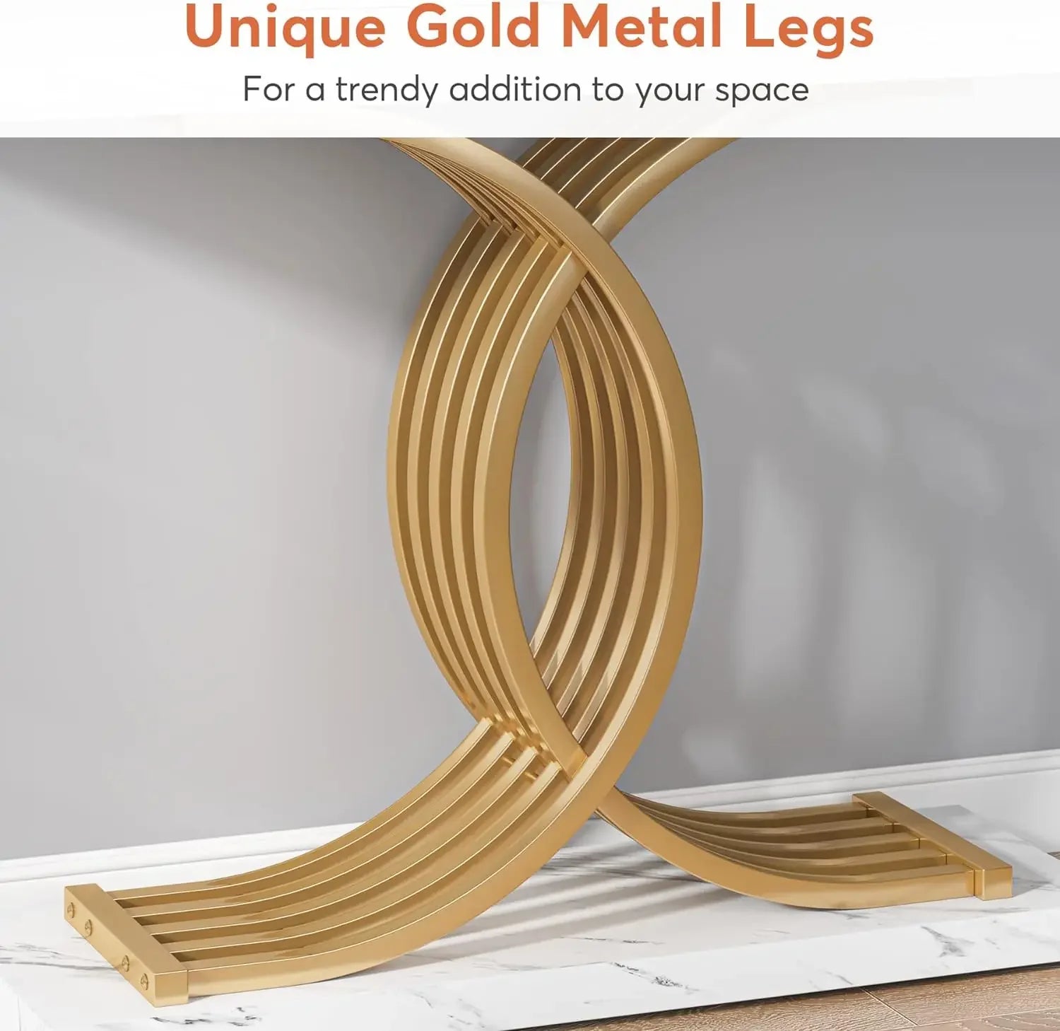 Tribesigns Gold Entryway Table