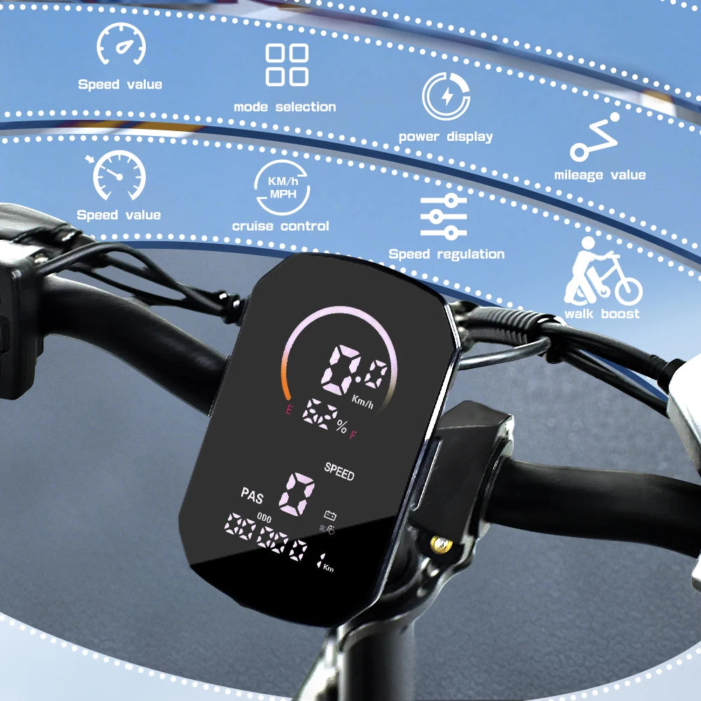 Deepower 750W Adult Electric Bicycle 48V 20Ah 20 inch Fat Tire