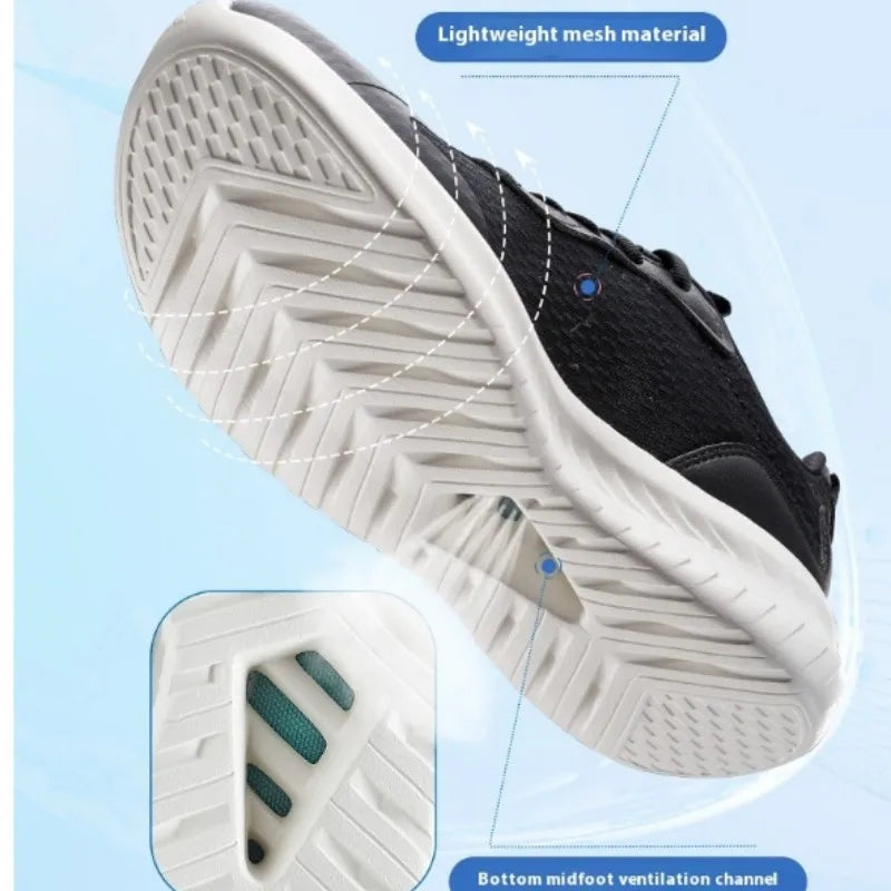 Xtep Running Shoes Men Breathable Mesh Shock Absorption Sports Shoes