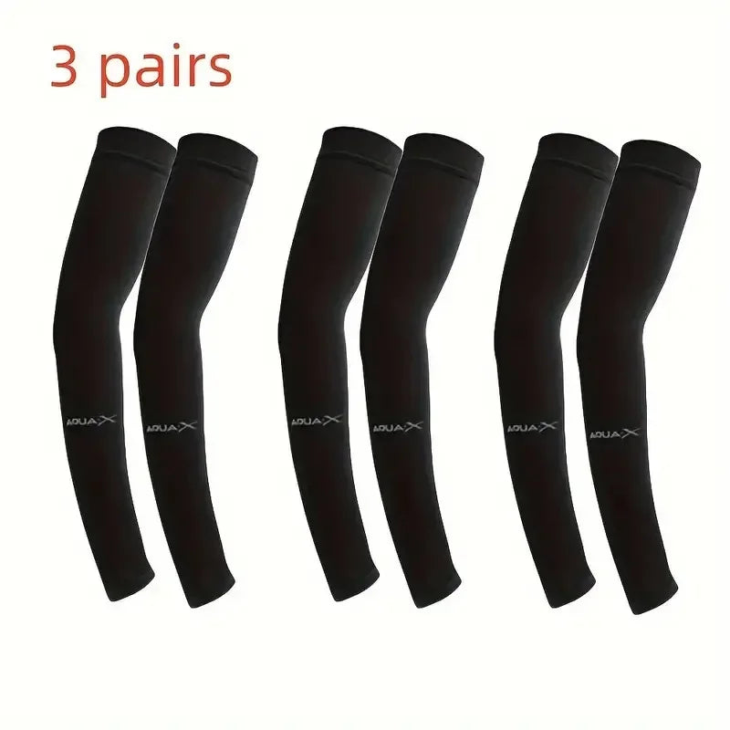 3 Pair of Breathable Sun Protection leg Sleeves