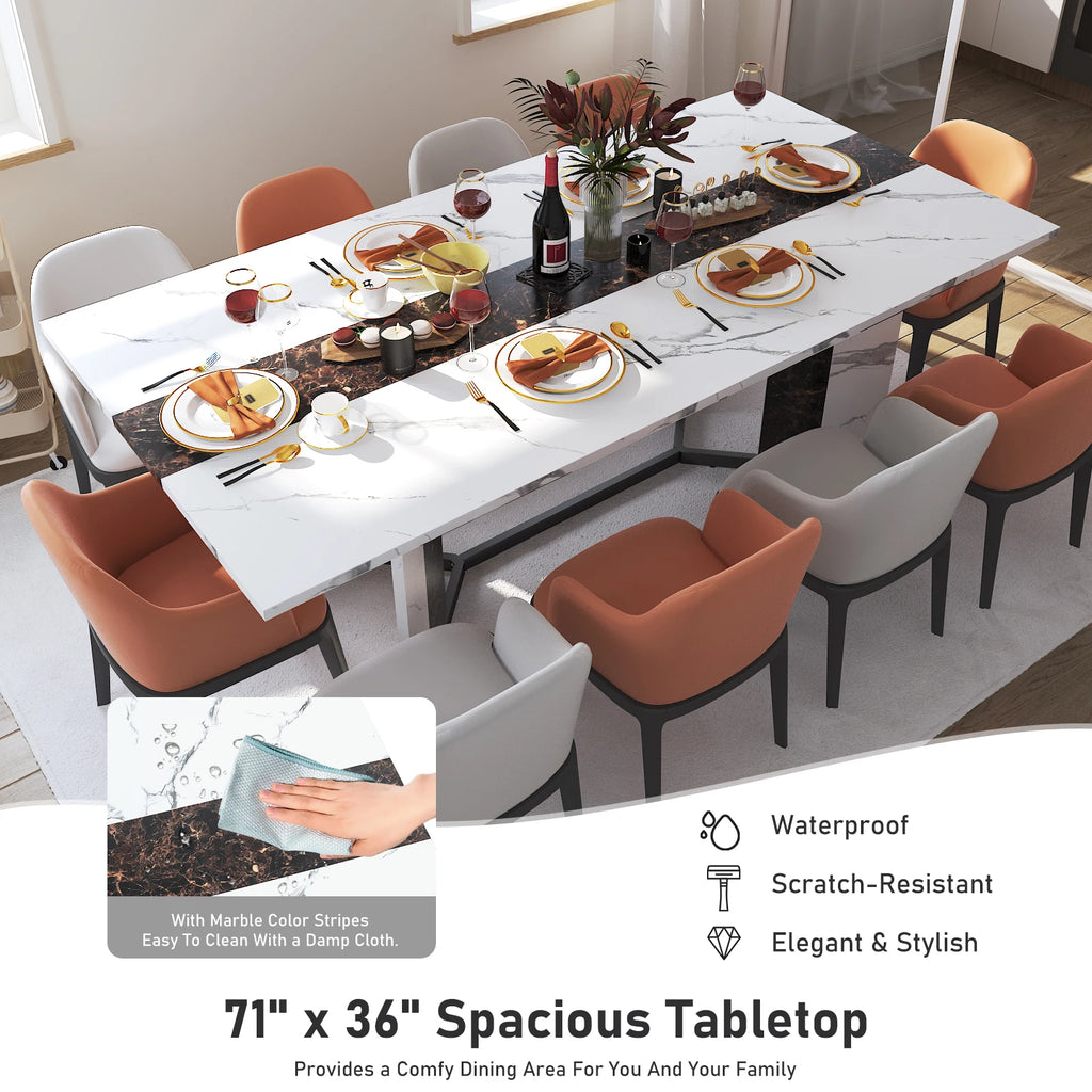 71" Large Luxurious Rectangular Dining Table