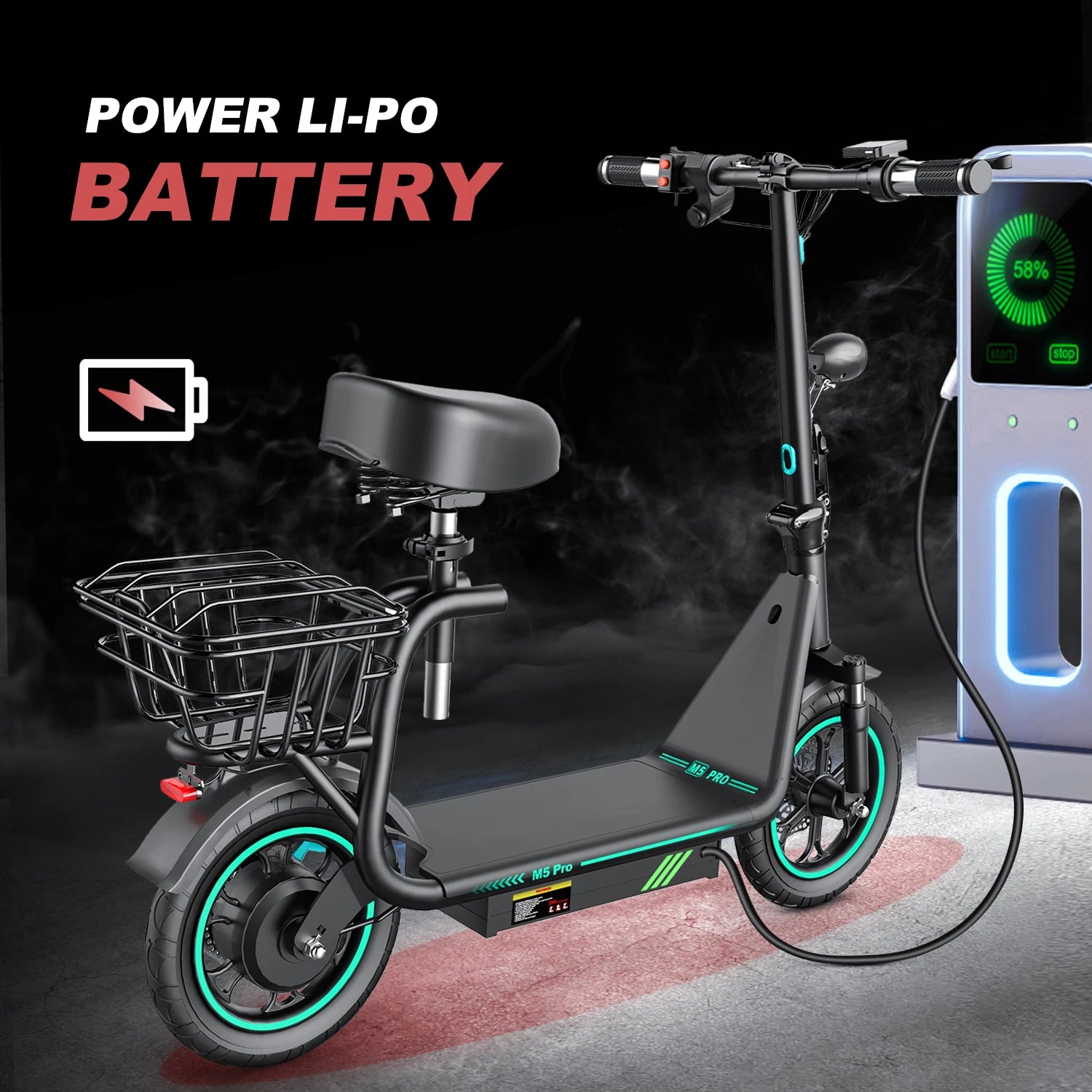 BOGIST M5 Pro Electric Scooter 500W 48V 15Ah Battery Scooter