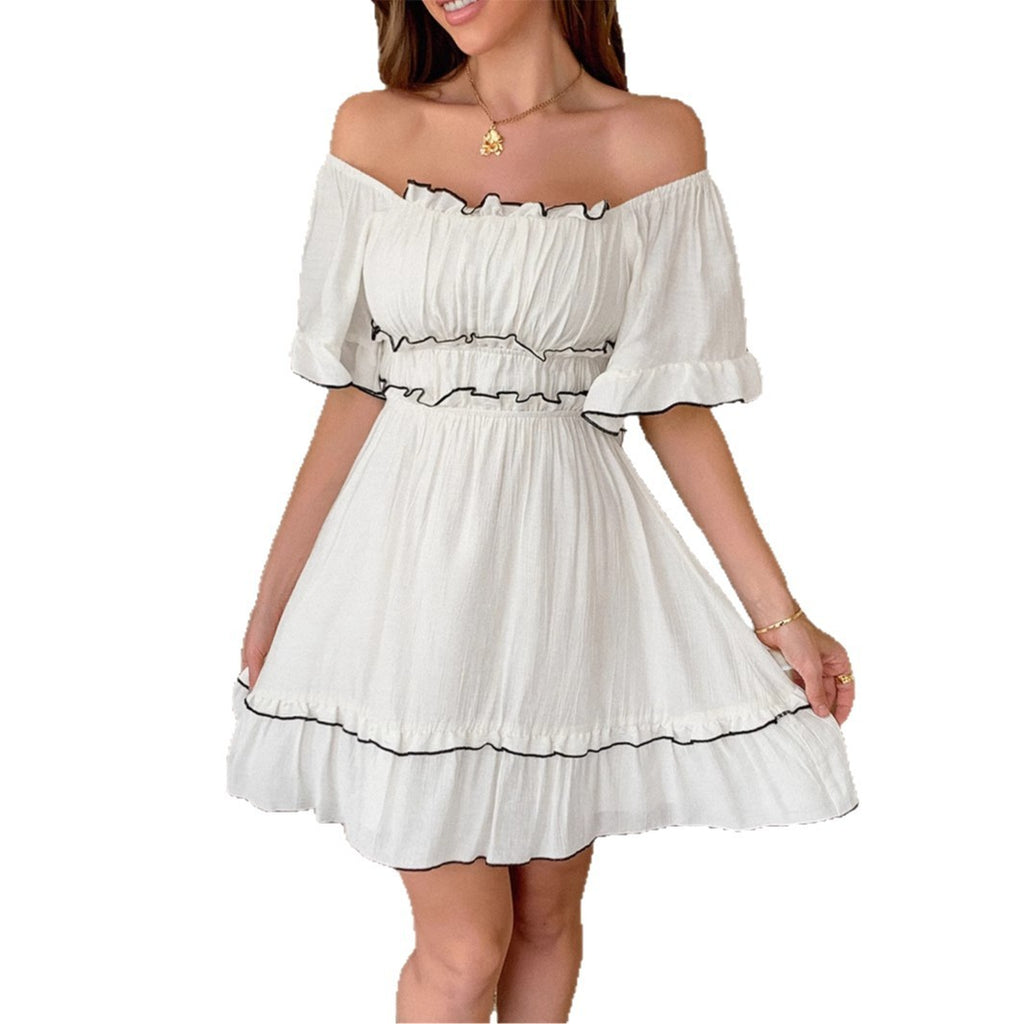 Holiday Leisure Style Seaside Atmosphere Chest-wrapped Dress