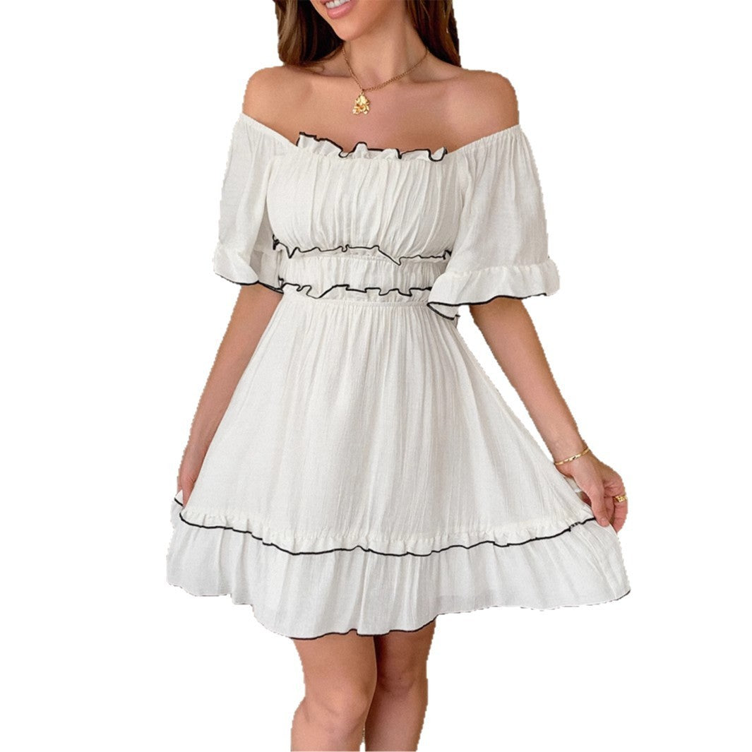 Holiday Leisure Style Seaside Atmosphere Chest-wrapped Dress