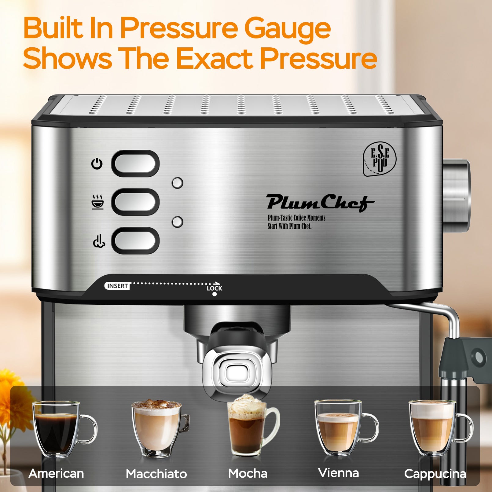 20 Bar Professional Espresso Machine With Milk Frothier