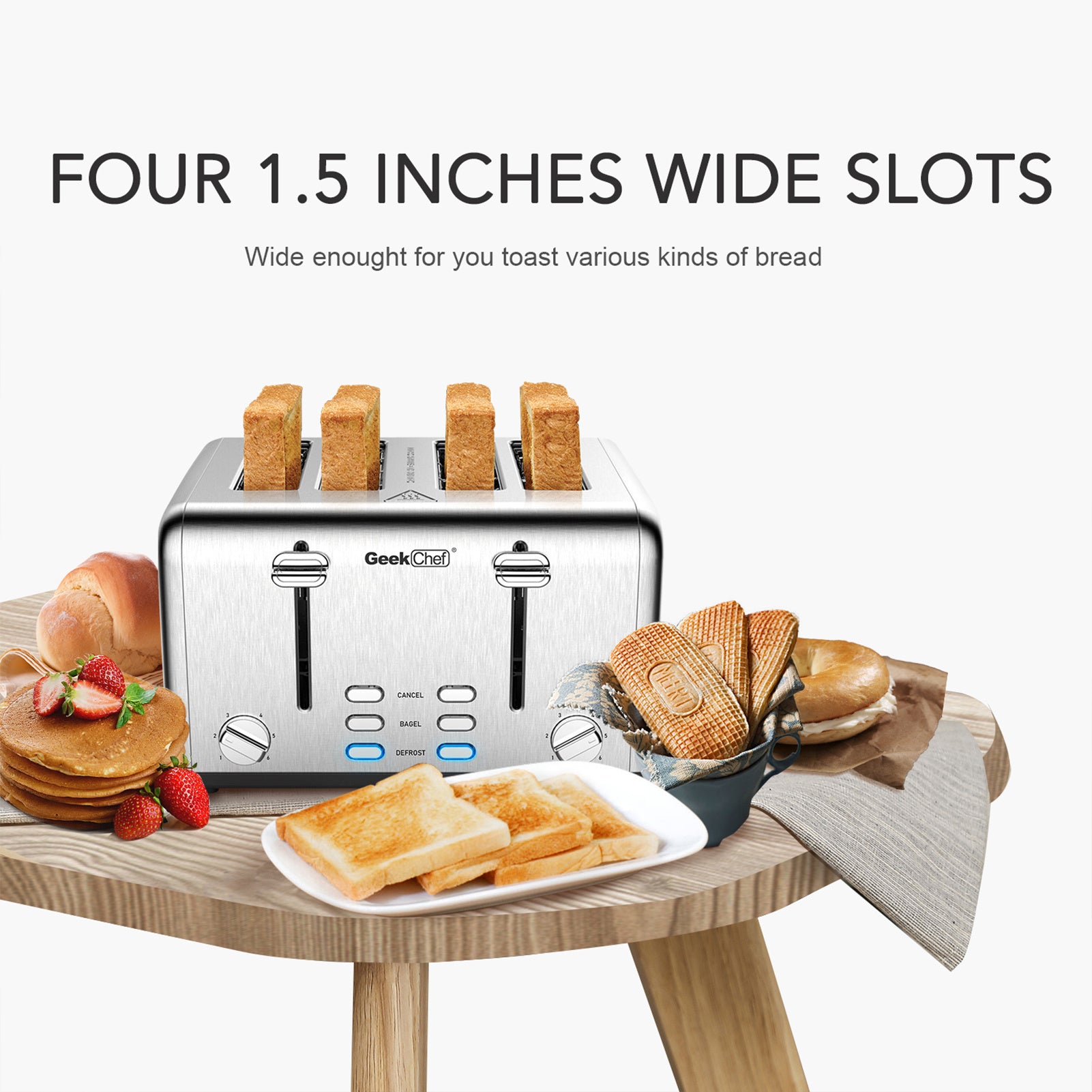 4 Slice and dual control Toaster