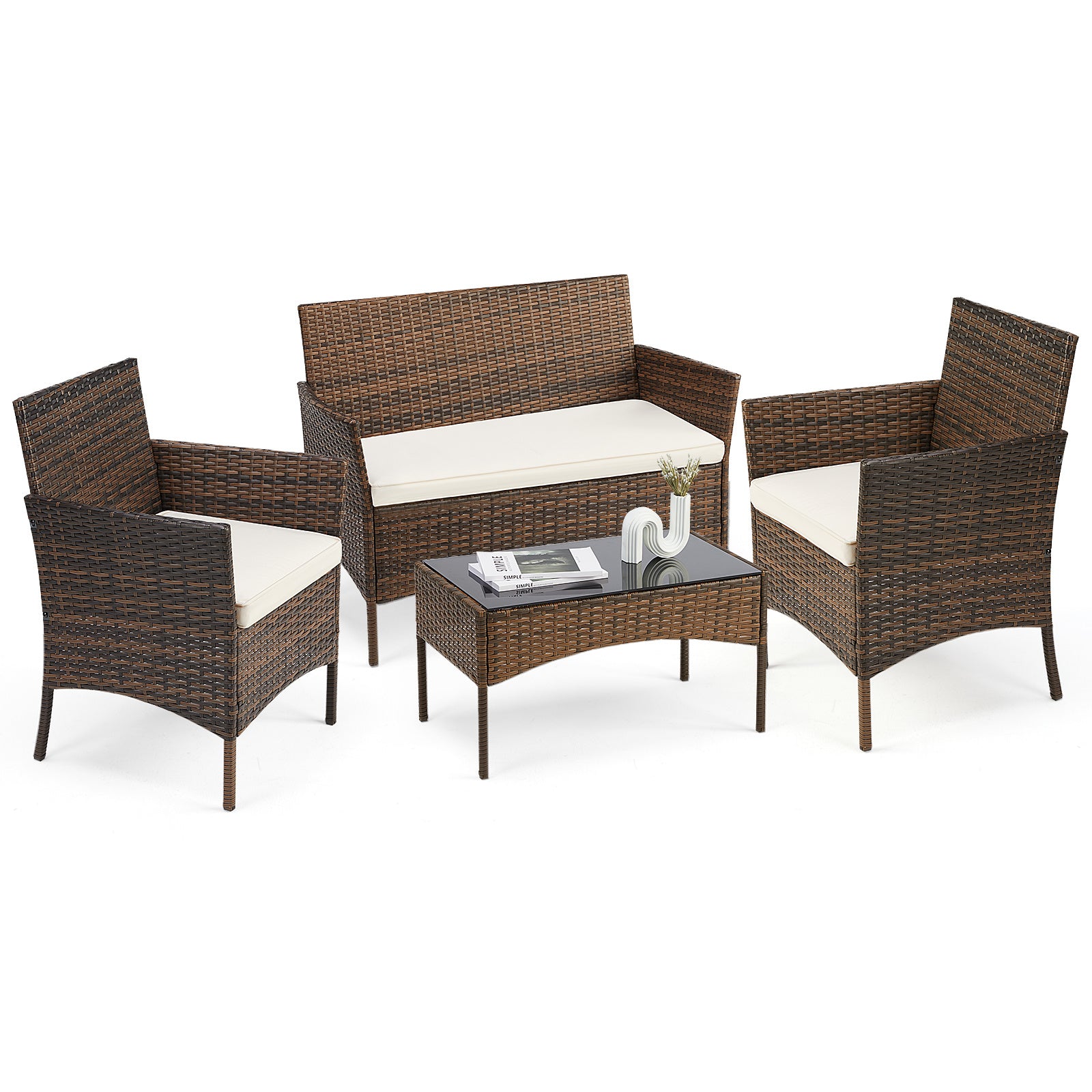 Outdoor Furniture With Glass Table