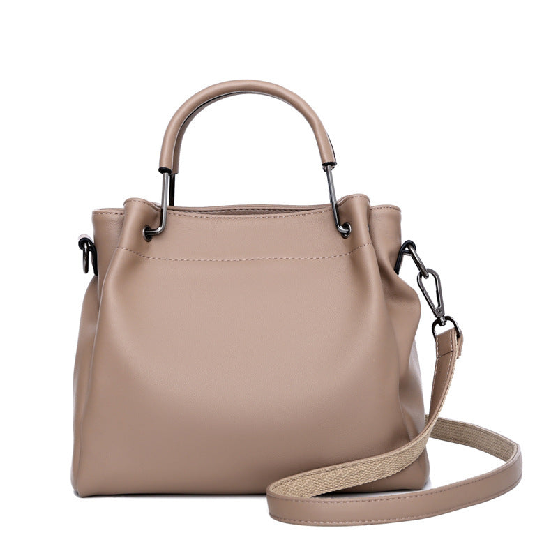 Leisure Soft Leather Bucket Bag